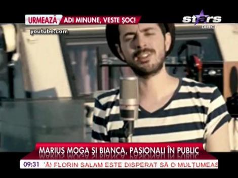 Marius Moga şi iubita lui, Bianca, pasionali în public!