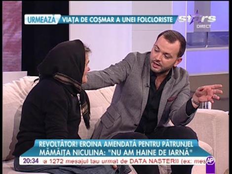 Mămăiţa Niculina: "Nu am haine de iarnă"