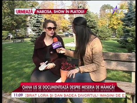 Oana Lis se documentează despre meseria de mămică