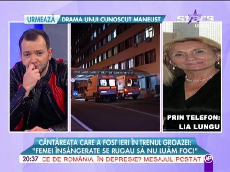 C&acirc;ntăreaţa care a văzut moartea &icirc;n trenul groazei: "Femei &icirc;ns&acirc;ngerate se rugau să nu luăm foc"