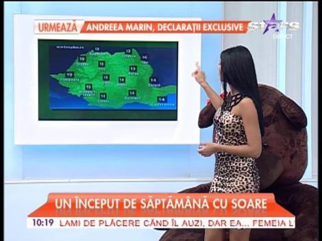 Raluca Dumitru prezintă datele meteo