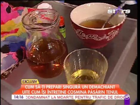 Cum să-ţi prepari singură un demachiant? Uite cum &icirc;şi menţine Cosmina Păsărin tenul