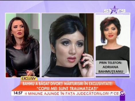 Adriana Bahmuteanu, despre divort