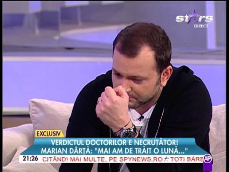 Marian Dârţă mai are de trăit o lună! Mihai Morar a plâns, în direct, din cauza suferinţei stilistului 1