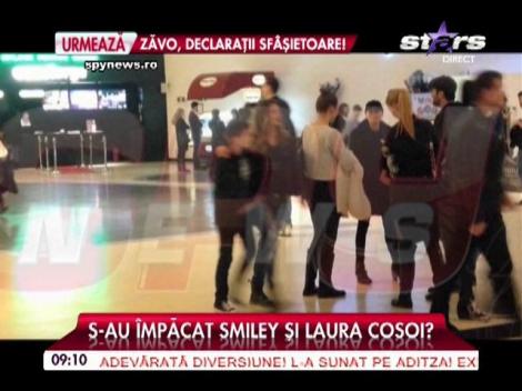 Se &icirc;nt&acirc;lnesc şi acum! Smiley şi Laura Cosoi s-au &icirc;mpăcat?