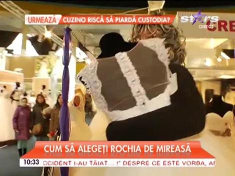 R&acirc;zi cu lacrimi! Doamna Screlohouse s-a &icirc;mbăcat &icirc;n rochia de mireasă a Gabrielei Cristea! &Icirc;ţi place cum &icirc;i stă?