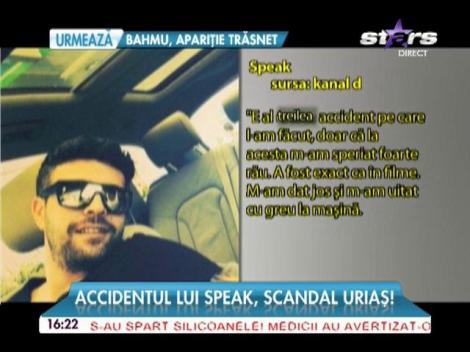 Accidentul lui Speak, scandal uriaş! Şi-a înscenat accidentul rutier, doar pentru publicitate?