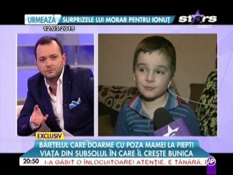 Povestea băiatului care trăieşte la subsolul blocului şi adoarme cu poza mamei la piept! Mihai Morar i-a schimbat viaţa