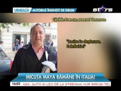 Zi neagră pentru Antonia! Micuţa Maya răm&acirc;ne &icirc;n Italia