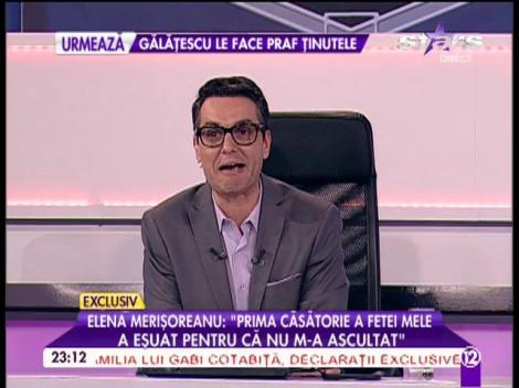 Elena Merişoreanu, dezvăluiri din familie: "Prima căsătorie a fetei mele a eşuat pentru că nu m-a ascultat!"