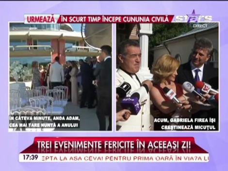 Gabriela Firea şi Florentin Pandele au ieşit din biserică! Cum a decurs botezul fiului lor