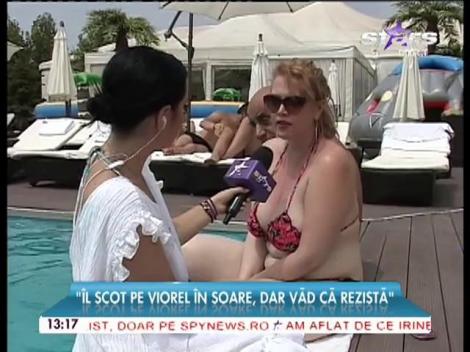 Oana Lis a vrut să facă o glumă cu Viorel, dar nu prea i-a ieşit! Ce au făcut cei doi la o piscină din Capitală?