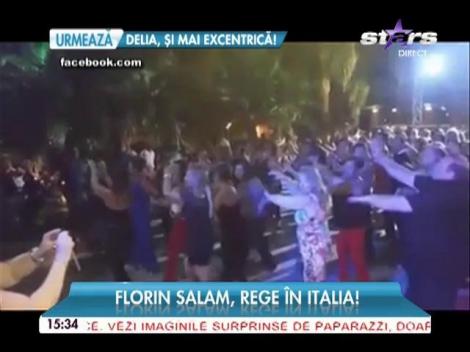 Florin Salam, rege în Italia! Mii de italieni au făcut un dans-sincron pe o manea