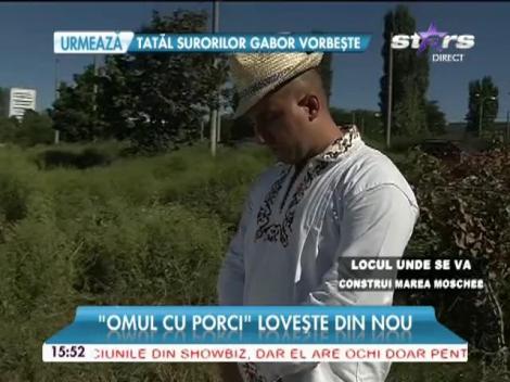 Protest extrem la Mega-Moschee! "Omul cu porci" loveşte din nou