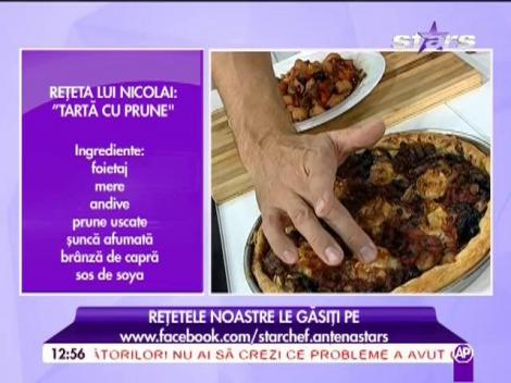 Nicolai Tand te învaţă cum să faci o tartă cu prune! Este un desert delicios şi foarte uşor de preparat