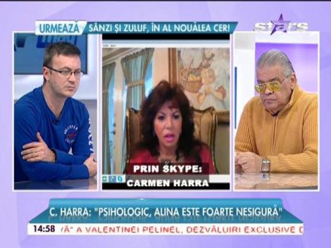 Carmen Harra, despre Alina Borcea: "Este un om foarte sensibil şi ar putea intra în depresie!"