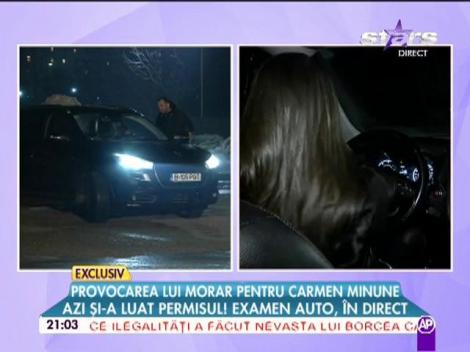 Provocarea lui Mihai Morar pentru Carmen Minune după ce şi-a luat permisul. Examen auto, în direct Crezi că i-a distrus maşina lui Mihai Morar?