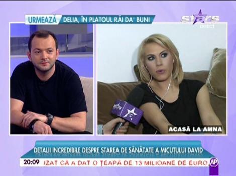 Amna, probleme grave cu băieţelul său, David! "Am stat 12 ore pe perfuzii"