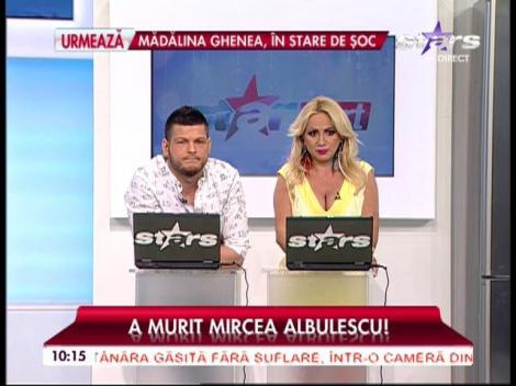 Stela Popescu, &icirc;n stare de şoc după ce a aflat că Mircea Albulescu a murit: "Vai de mine!"