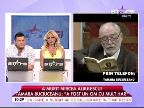 Tamara Buciuceanu, &icirc;ndurerată de moartea marelui actor Mircea Albulescu: "S-a stins un om cu har"