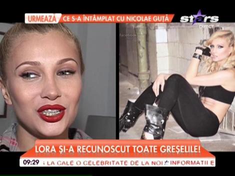 Lora vorbeşte despre greşelile comise în viaţa ei: "Mă consumă"