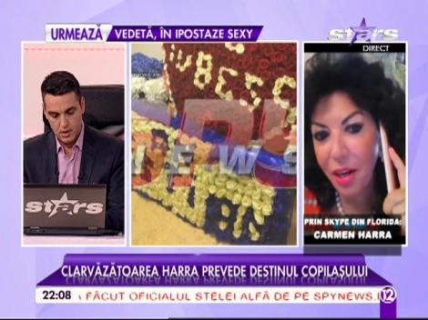 Carmen Harra a citit viitorul micuţului lui Cristi Borcea şi al Valentinei Pelinel! "Problema va fi relaţia cu tatăl"