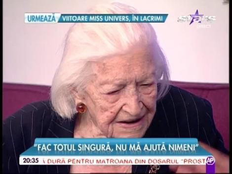 Cea mai bătrână femeie din România cântă şi munceşte la 107 ani! "Fac totul singură. N-am avut parte de iubire"