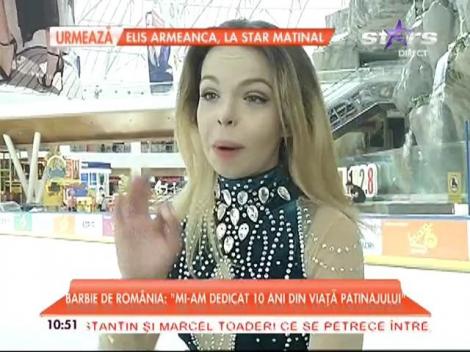 VIDEO / Nu prea ştie să cânte, dar e as la patinaj! Barbie de România, reprezentaţie de vis pe gheaţă