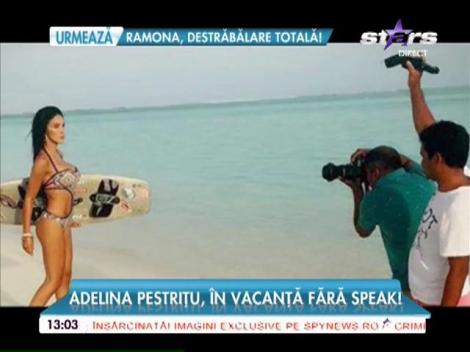 Adelina Pestrițu, în vacanță fără Speak! Bruneta își face de cap într-un peisaj de vis