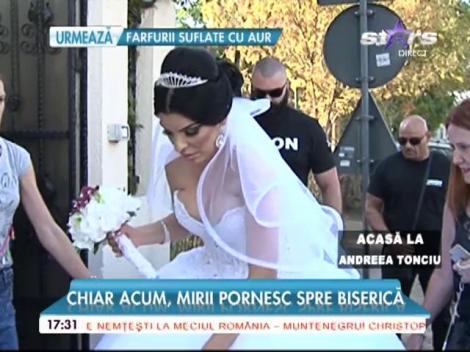 Incident la nunta Andreei Tonciu. Mireasa nu se aştepta la aşa ceva: "Nu pot să cred"