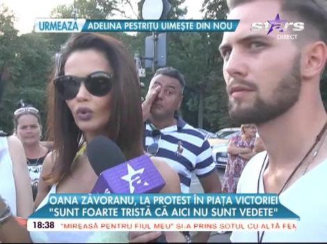 Oana Zăvoranu, la protest pentru protecția animalelor