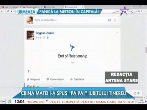 Crina Matei i-a spus "Pa Pa!" iubitului tinerel!