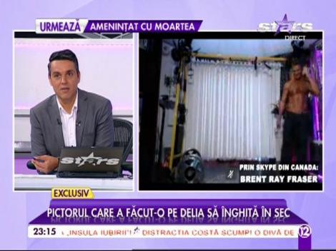 Brent Ray Fraser, singurul bărbat din lume care pictează cu penisul. După portretul lui Bendeac, a pictat din nou, în direct, cu penSULA magică