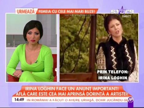 Solista de muzică populară, Irina Loghin, caută menajeră!