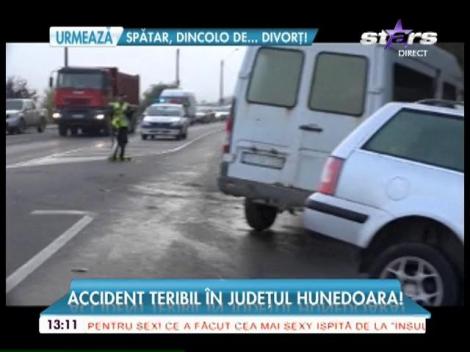 Accident teribil în judeţul Hunedoara! Nouă persoane au fost rănite