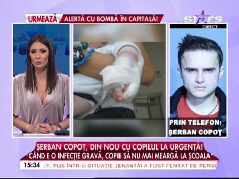 Clipe de groază pentru artist: ”E foarte grav!” Şerban Copoţ a ajuns din nou cu copilul la urgenţe!