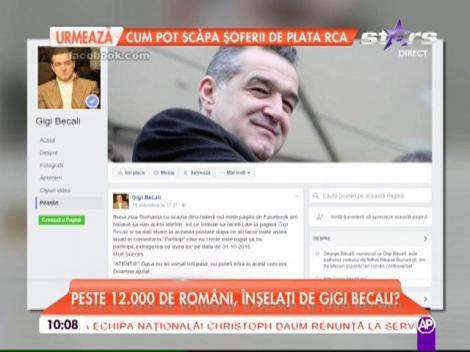 Peste 12 mii de români au fost înşelaţi de Gigi Becali?