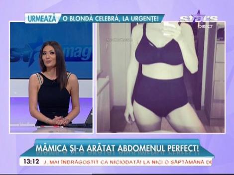 Mămica Andreea Bălan a renunţat la corset şi şi-a arătat abdomenul