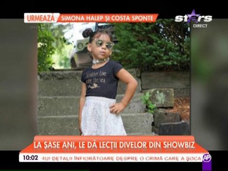 Sofia, la şase ani este copia fidelă a divelor de peste ocean