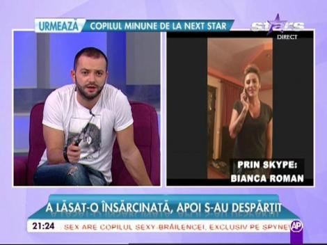 Bianca Roman, una dintre cele mai sexy ispite de la "Insula Iubirii" şi-a arătat burtica de gravidă în direct, la tv!