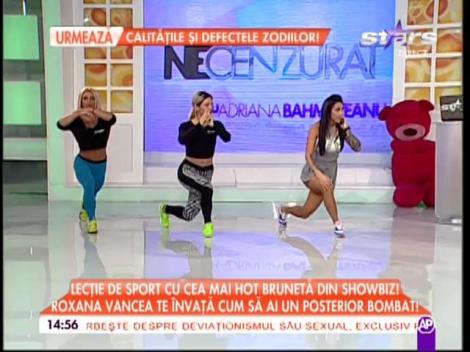 Roxana Vancea te învaţă cum să ai un posterior bombat