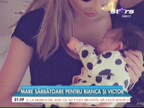 Sărbătoare mare pentru Bianca Drăguşanu şi Victor Slav. Fetiţa lor a împlinit o lună!