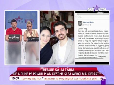 Andreea Marin divorțează de cel de-al treilea soț