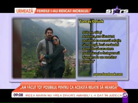 Tuncay Ozturk, primele declarații despre divorţul de Andreea Marin: ”Am făcut tot posibilul pentru ca această relație să meargă”