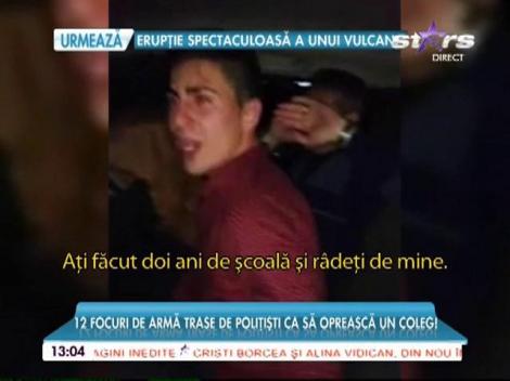Scene incredinile pe şoselele din România! Un poliţist a fost oprit de colegii lui cu 12 focuri de armă!