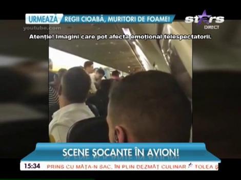 Scene şocante la bordul unui avion. Mai multe persoane de etnie romă s-au luat la bătaie în timpul zborului!