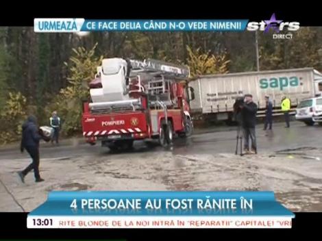 Un incendiu de proporţii a izbucnit în Ştefăneşti