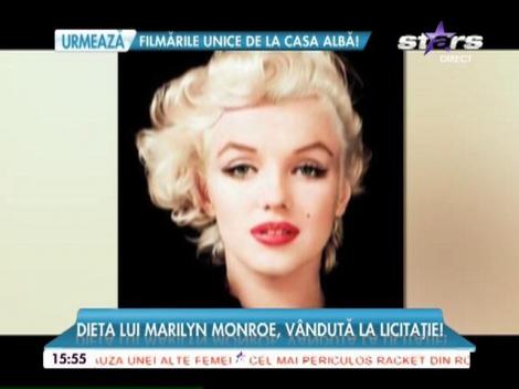 Dieta lui Marilyn Monroe, vândută la licitație!