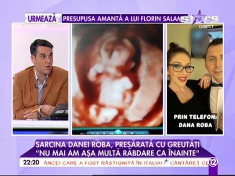 Fetița nenăscută a Danei Roba îi dă bătăi de cap. Uite cum lovește în burtică!