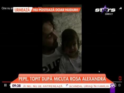 Pepe, topit după micuța Rosa Alexandra, fiica sa. Este o bomboană de fetiță! Cum l-a așteptat pe artist, la trei dimineața: "Tatiii!"
